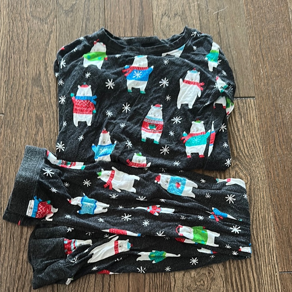 Cozy Black Kids Pajamas with Festive Print